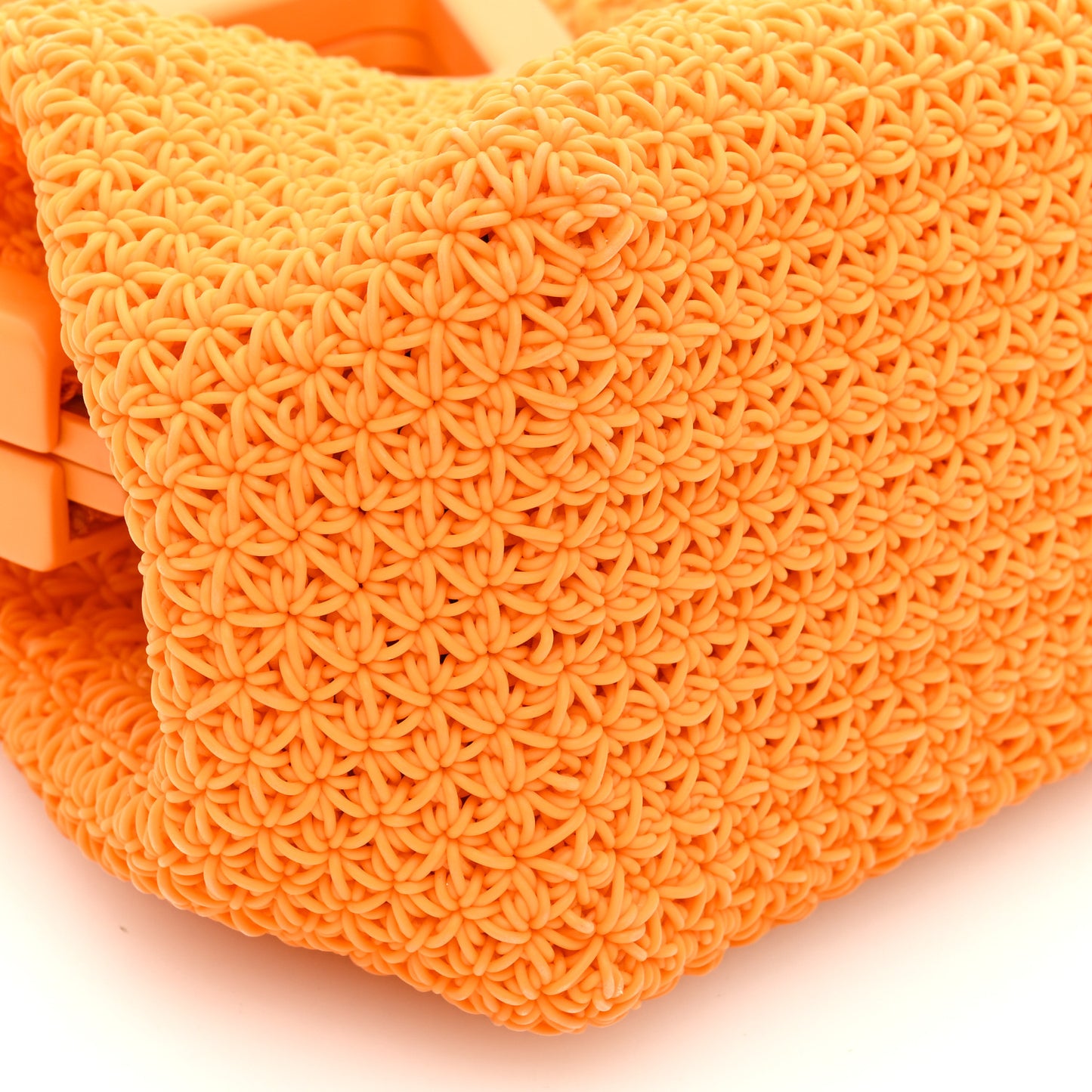 Rubber Crochet Small The Point Triangle Bag Tangerine