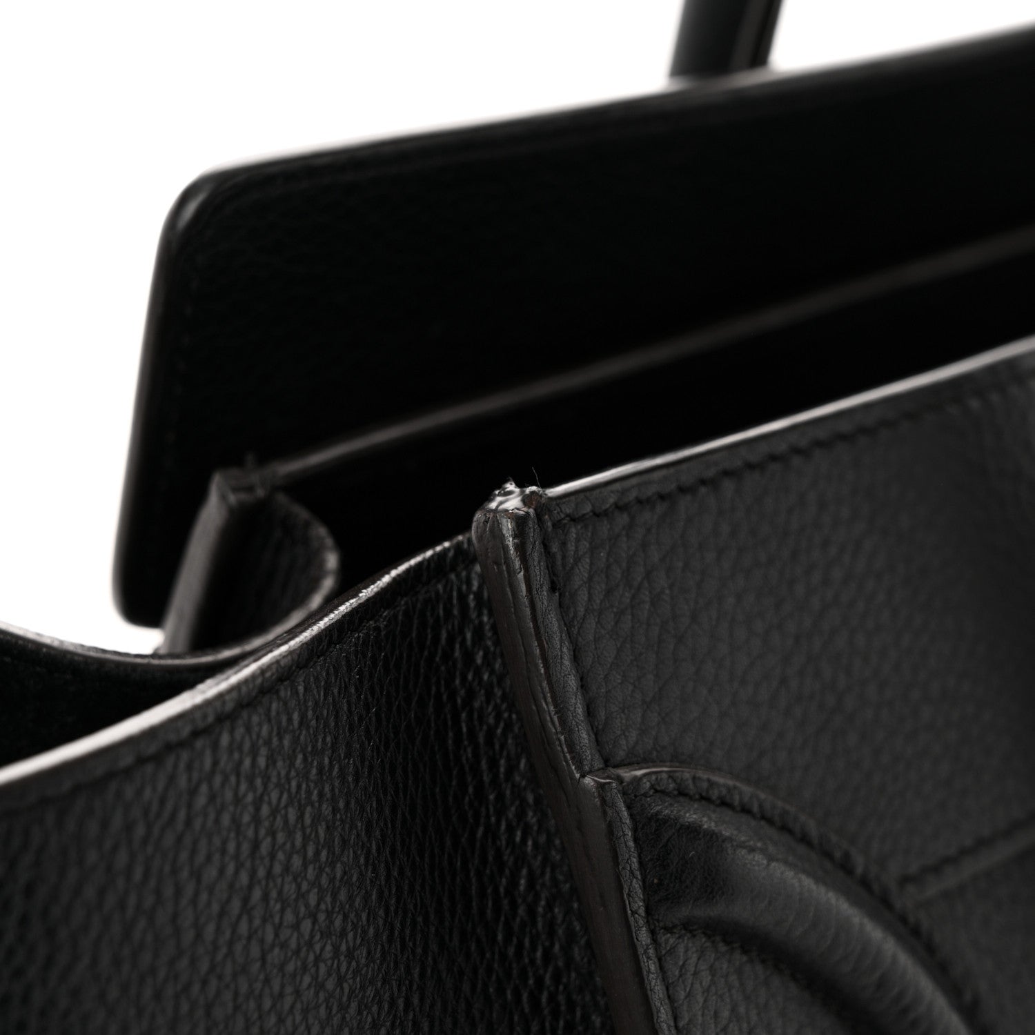 Celine Drummed Calfskin Mini Luggage Black 13 of 15
