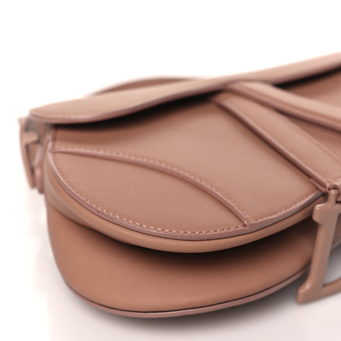 Ultra Matte Calfskin Mini Saddle Bag Blush