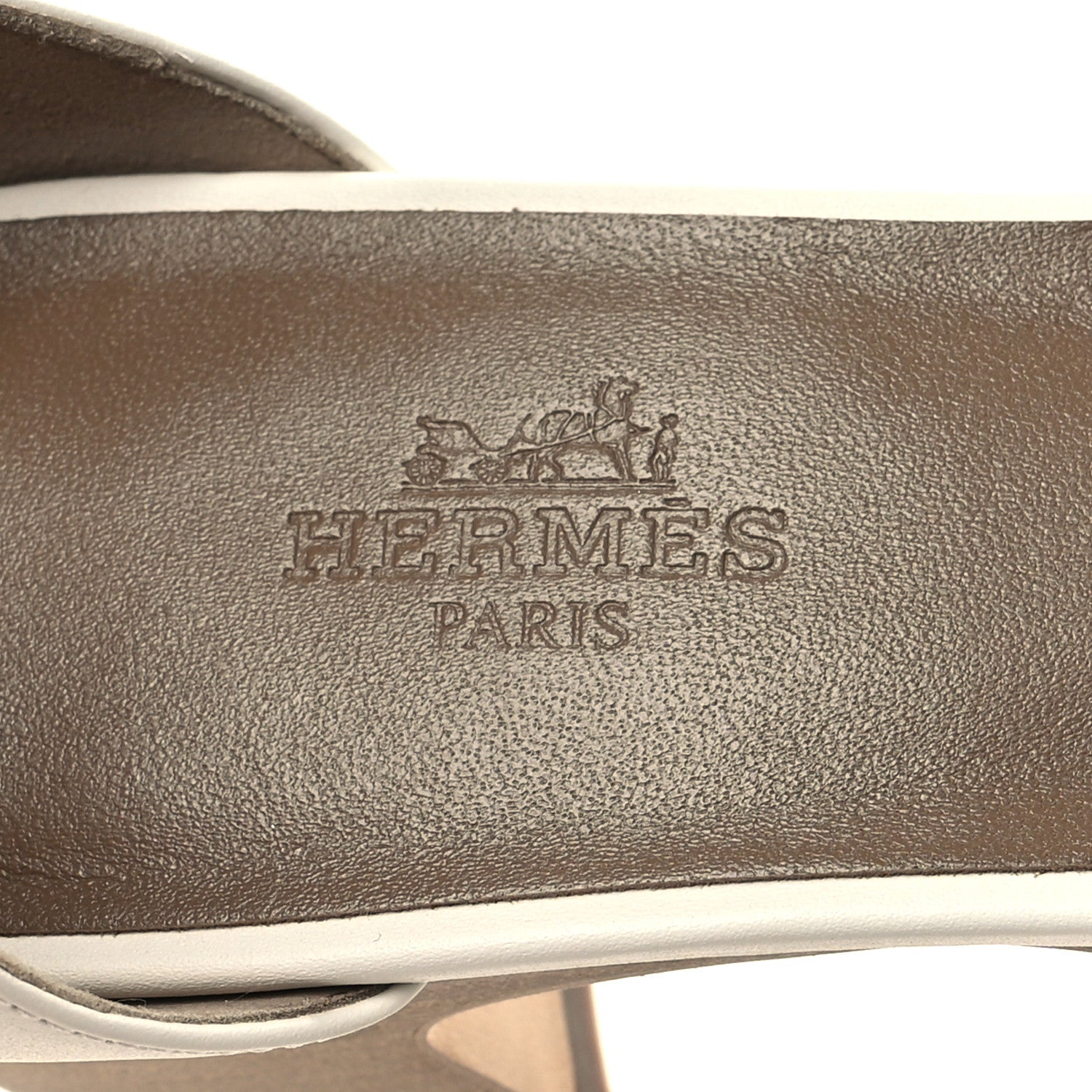 Hermes Calfskin Encens 50 Sandals 38 White 8 of 9