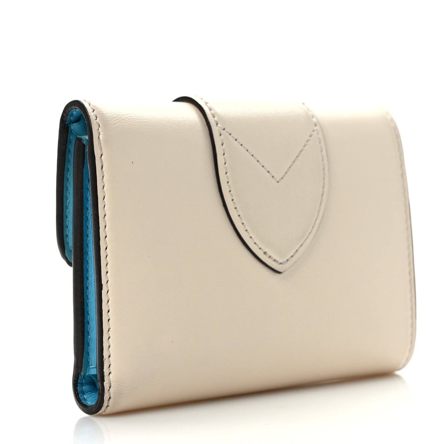 Smooth Calfskin LV Pont 9 Compact Wallet Creme