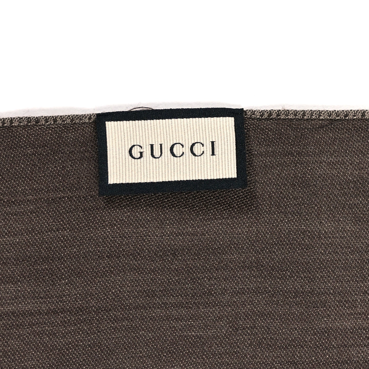 Wool Silk GG Monogram GGNat Scarf Rope Dark Brown