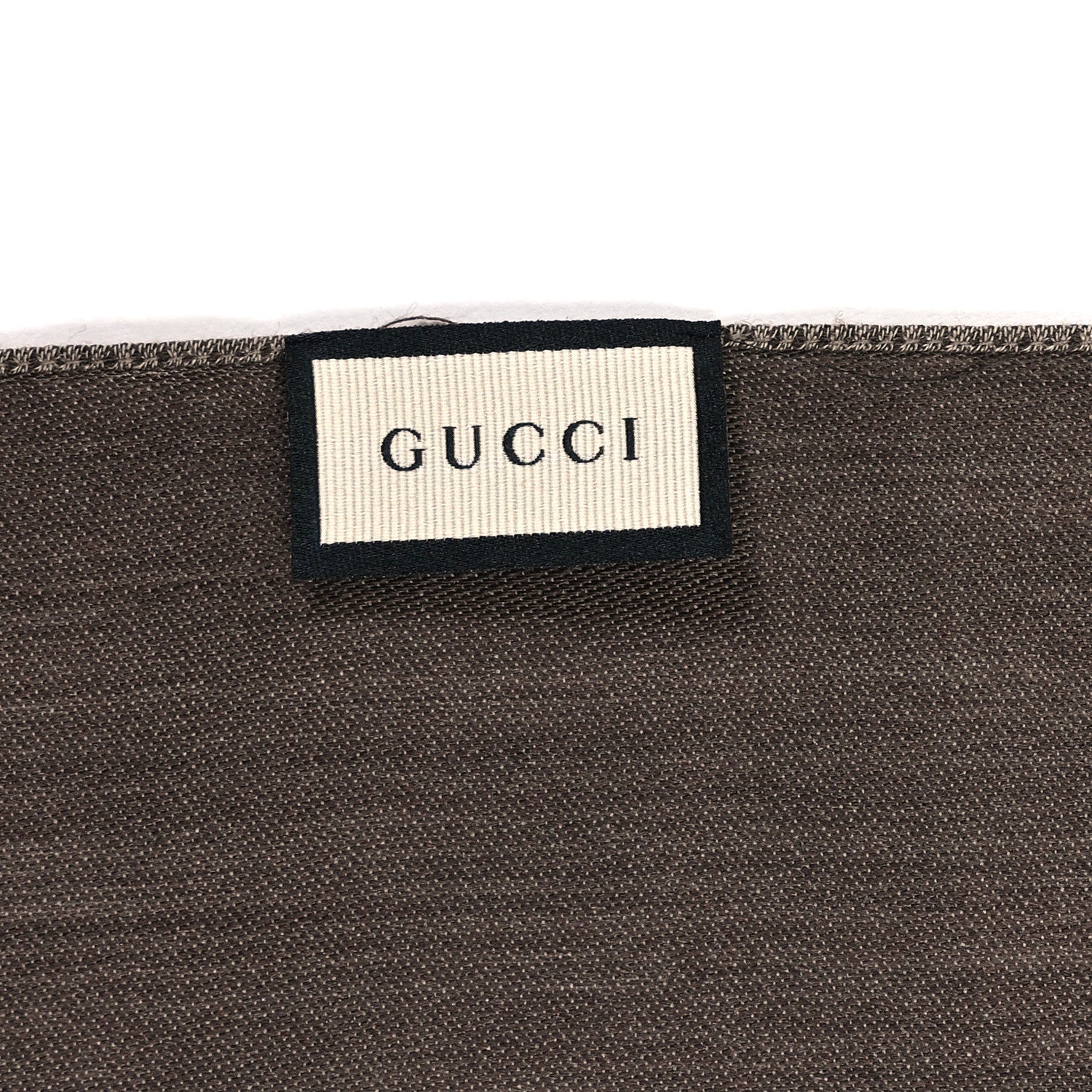 Gucci Wool Silk GG Monogram GGNat Scarf Rope Dark Brown 3 of 4