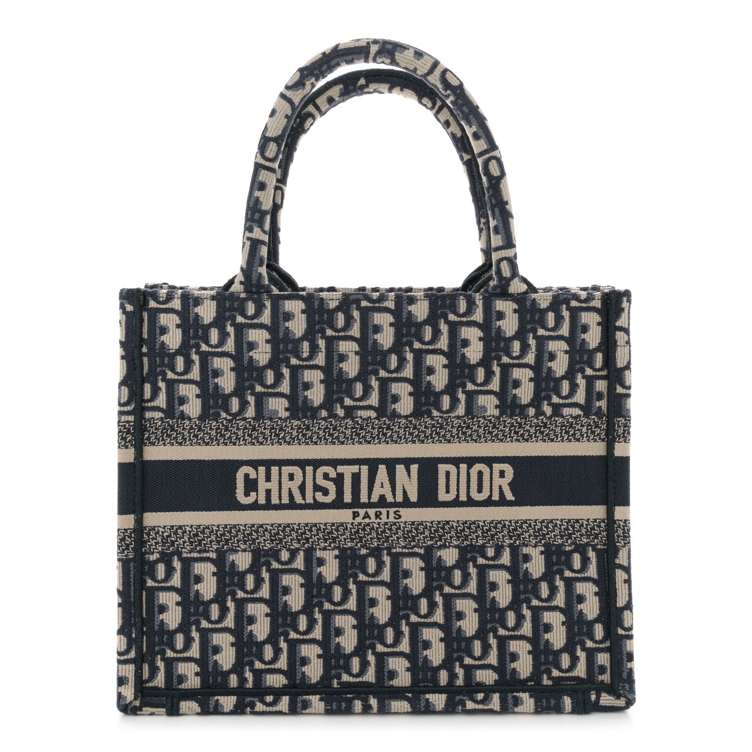 Christian Dior Oblique Small Book Tote Blue Multicolor 1 of 11