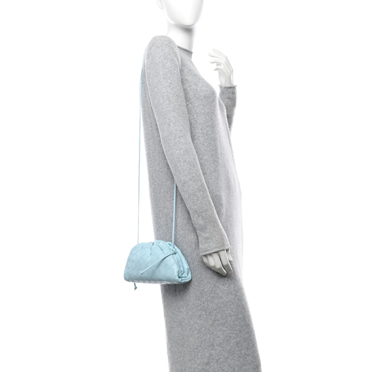 Nappa Intrecciato The Mini Pouch Pale Blue
