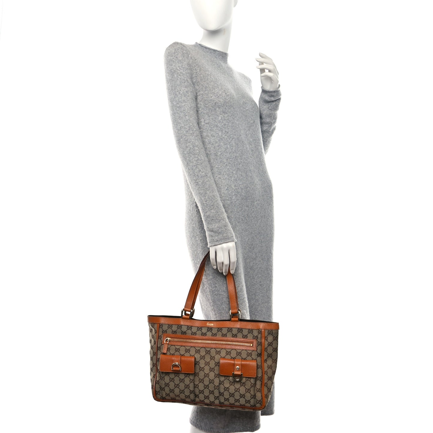 Monogram Abbey D Ring Tote Tan