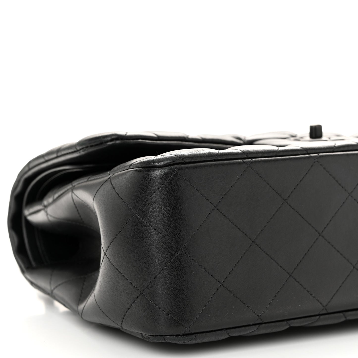 Lambskin Quilted Jumbo Double Flap So Black