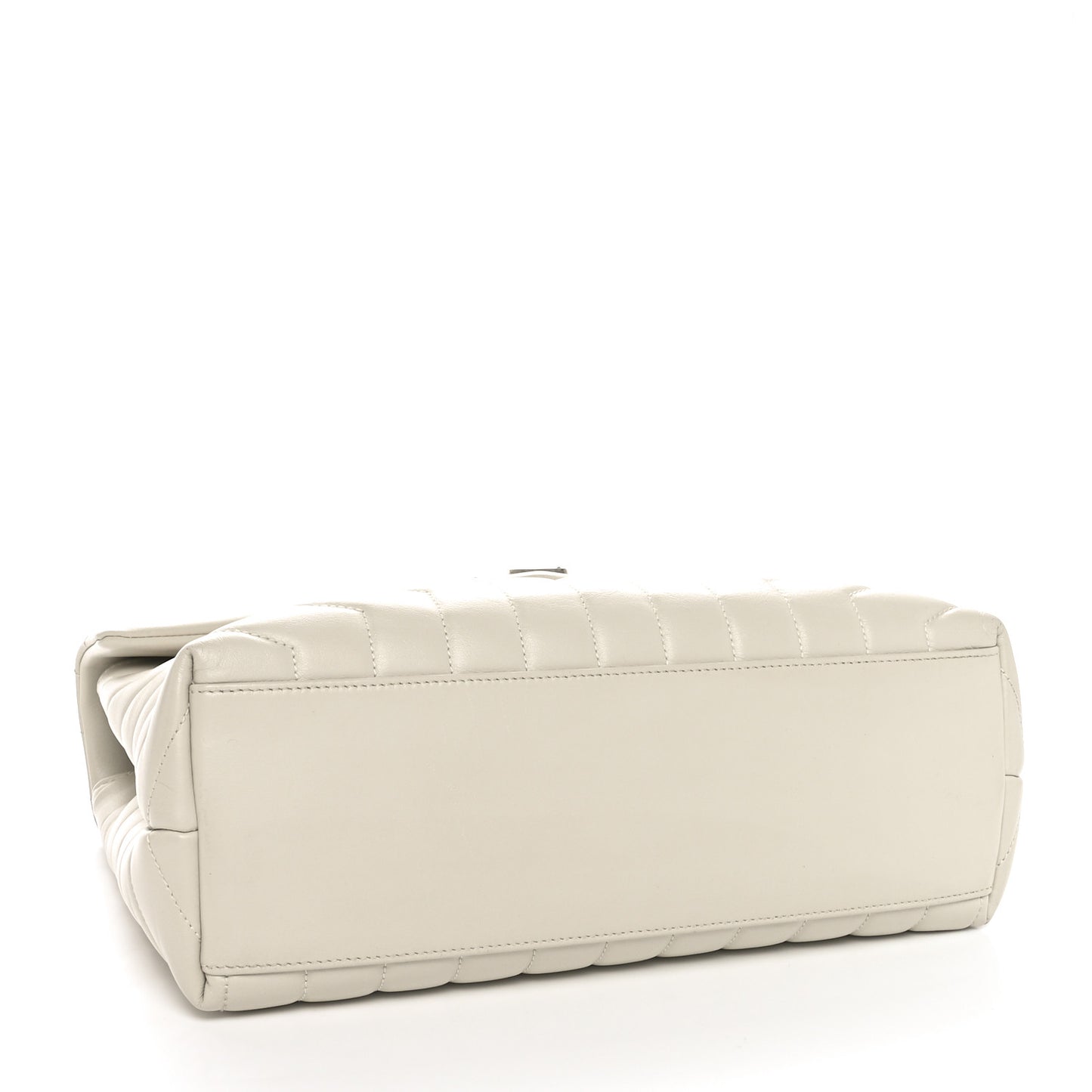 Calfskin Y Quilted Monogram Medium Loulou Chain Satchel Crema Soft