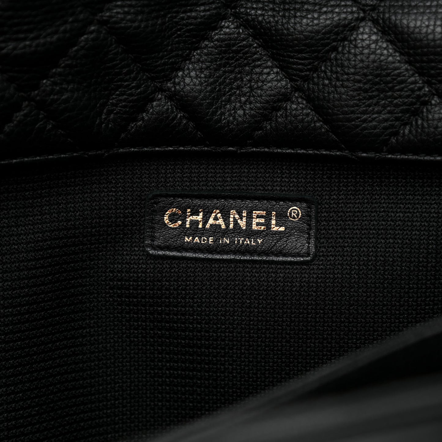 Calfskin Quilted XXL Travel Flap Bag Black