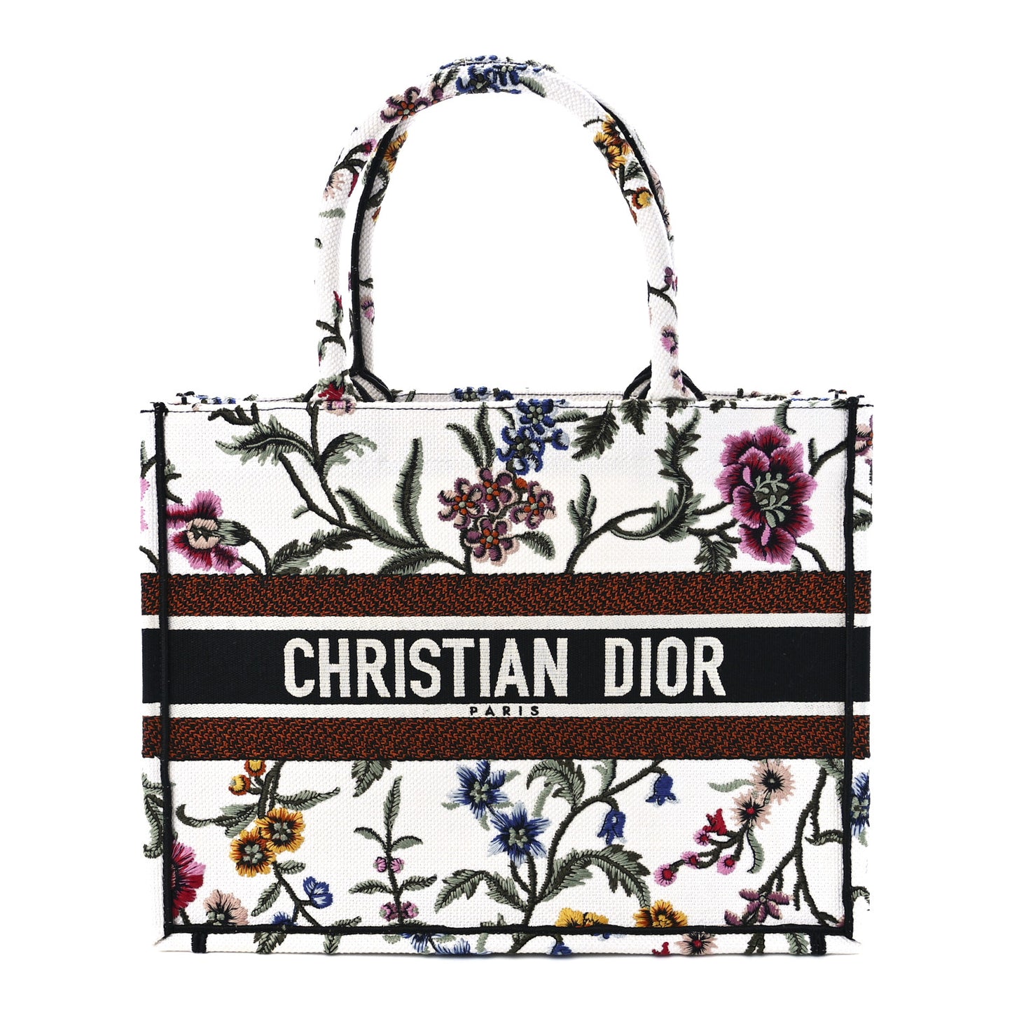 Canvas Embroidered Medium Rosa Mutabilis Book Tote