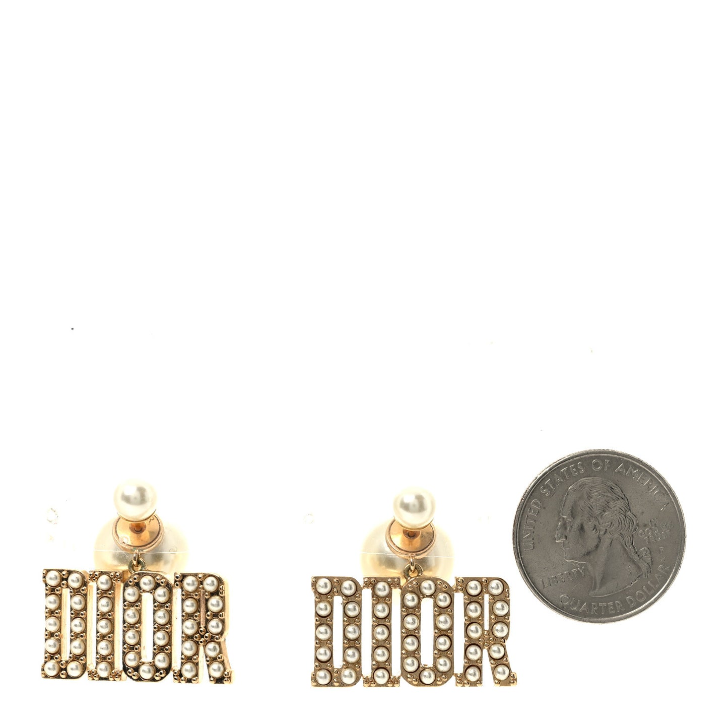 Metal Pearl Tribal Drop Earrings Gold