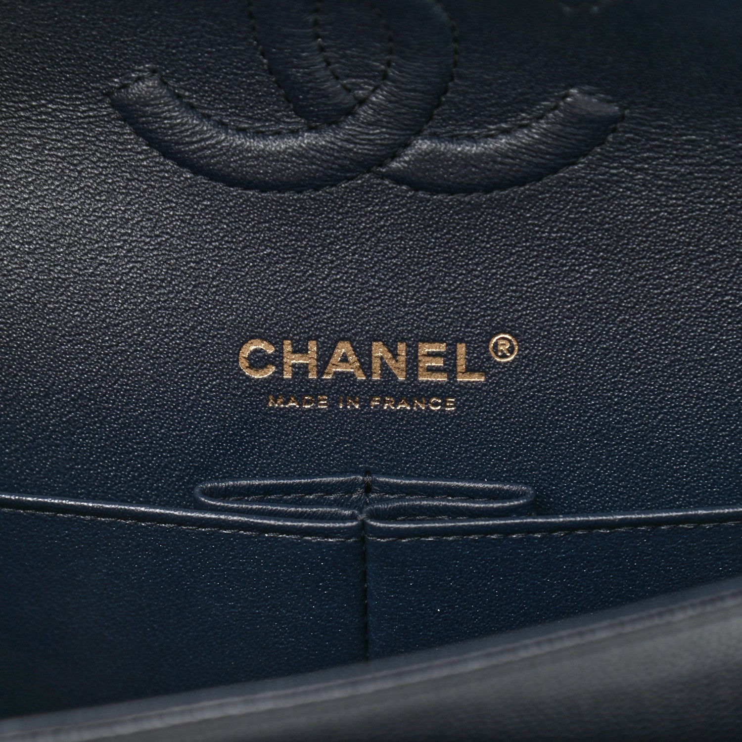 Chanel Caviar Quilted Medium Double Flap Navy 6 of 12