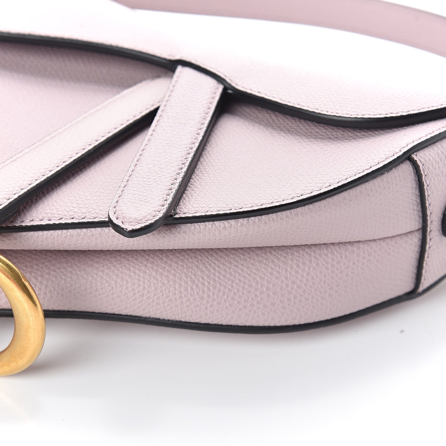 Christian Dior Grained Calfskin Mini Saddle Bag Light Purple 5 of 8