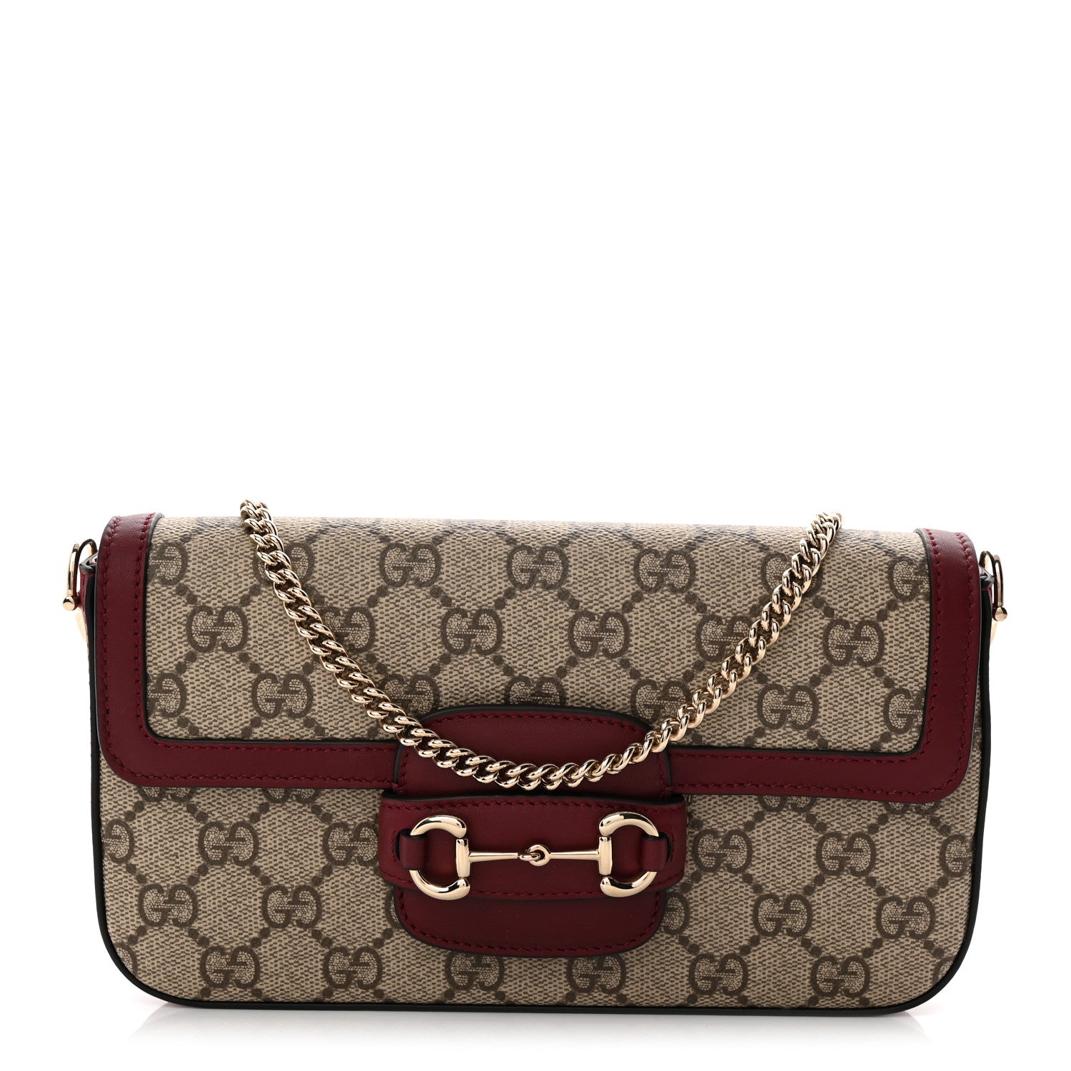 Gucci GG Supreme Monogram Azalea Calfskin Horsebit 1955 Mini Bag