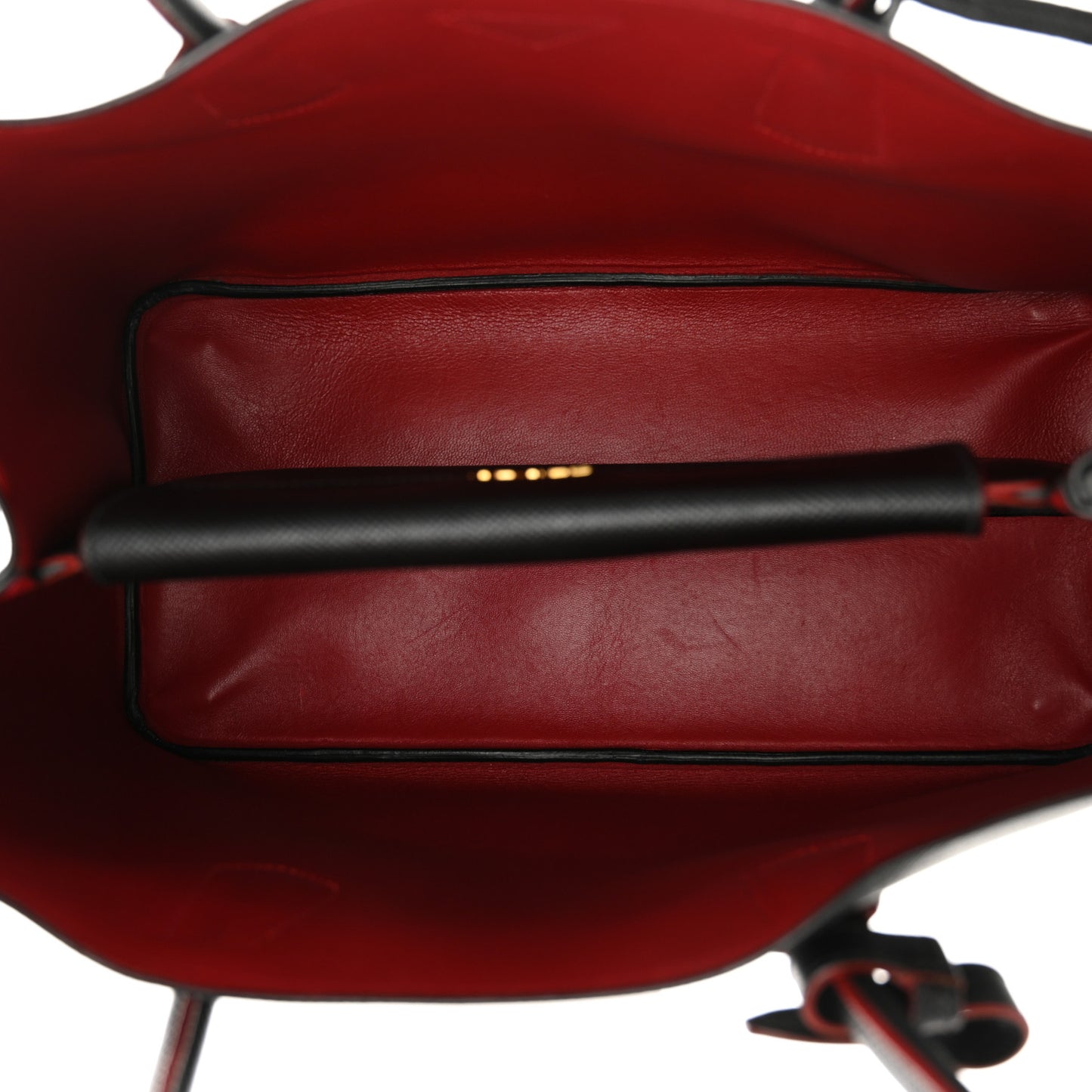 Saffiano Cuir Medium Double Bag Black Fuoco