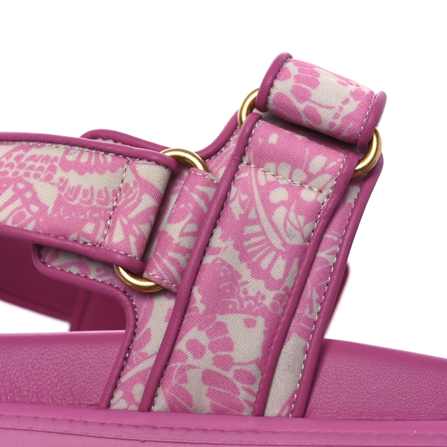 Technical Fabric All Over Butterflies Dioract 10mm Sandals 38 Peacock Pink