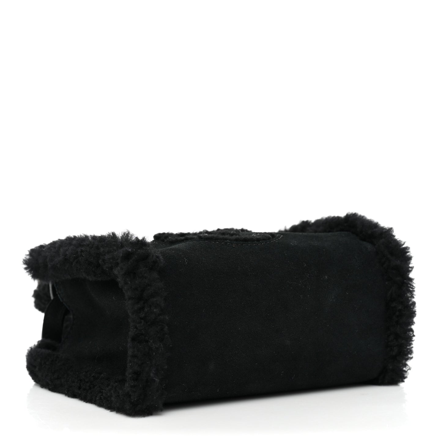 X UGG Suede Shearling Small Shopping Bag Black