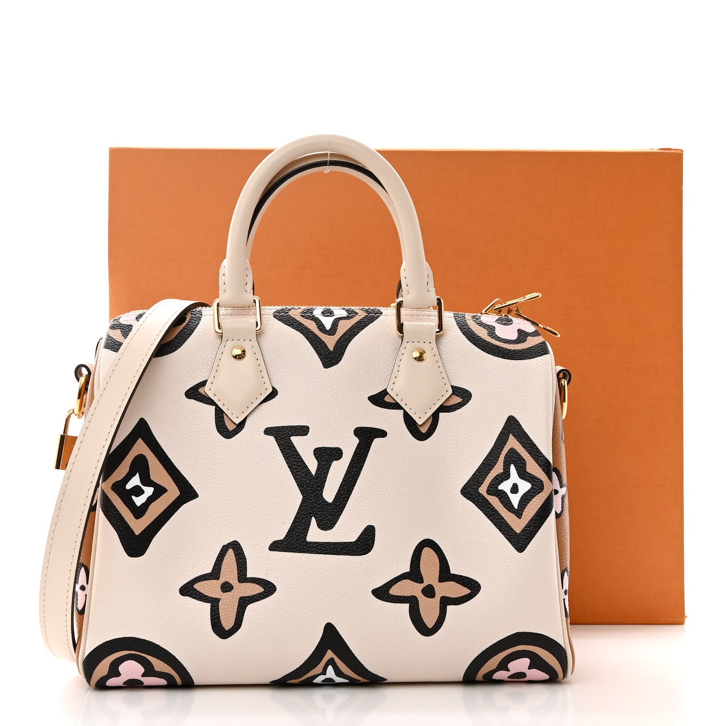 Monogram Giant Wild At Heart Speedy Bandouliere 25 Creme