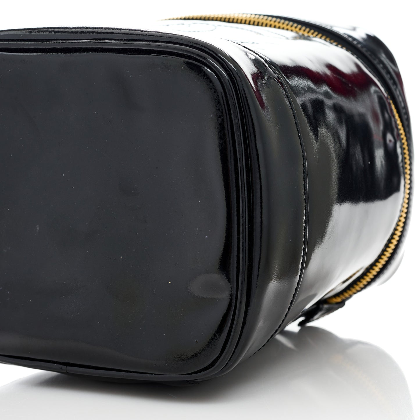 Patent Vanity Cosmetic Case Black