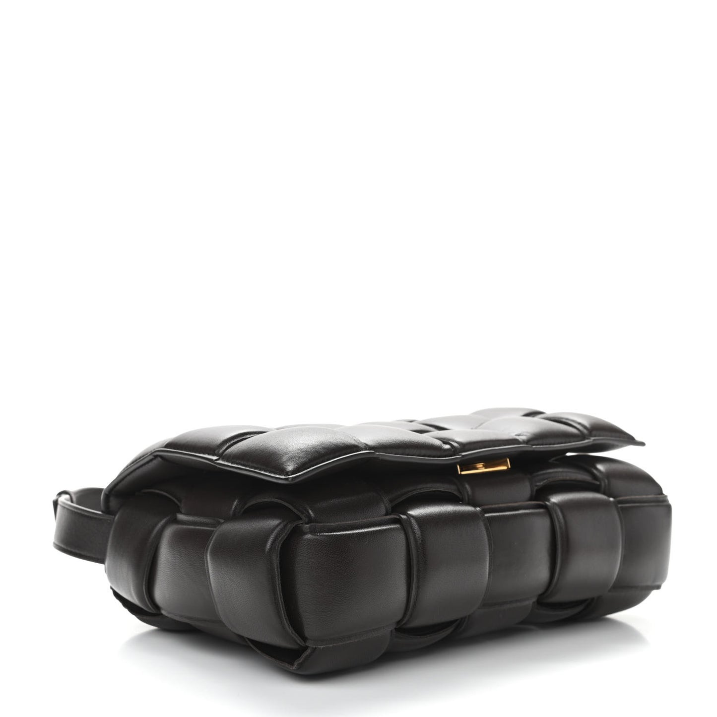 Nappa Maxi Intreccio Padded Cassette Crossbody Bag Fondente