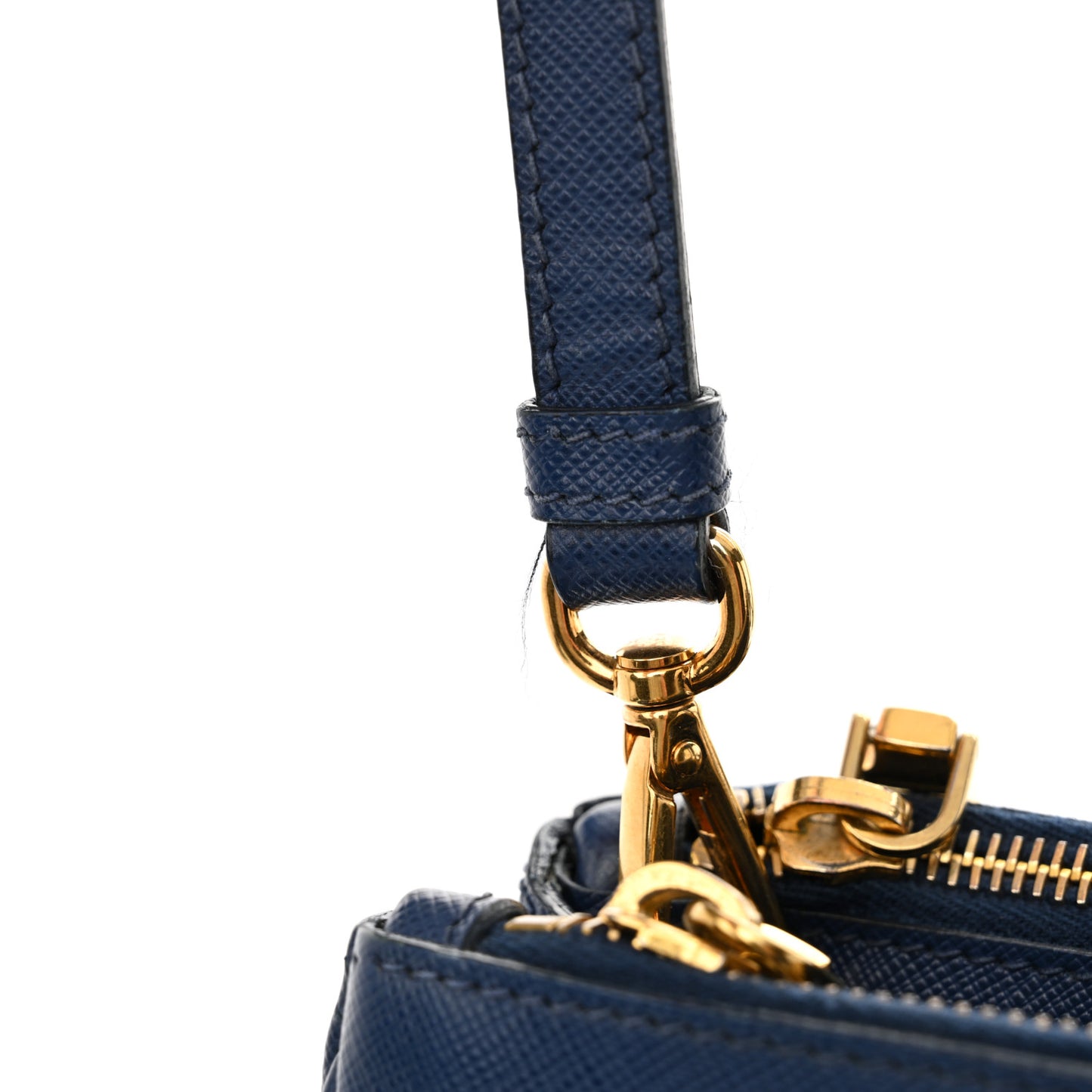 Saffiano Medium Galleria Double Zip Tote Bluette
