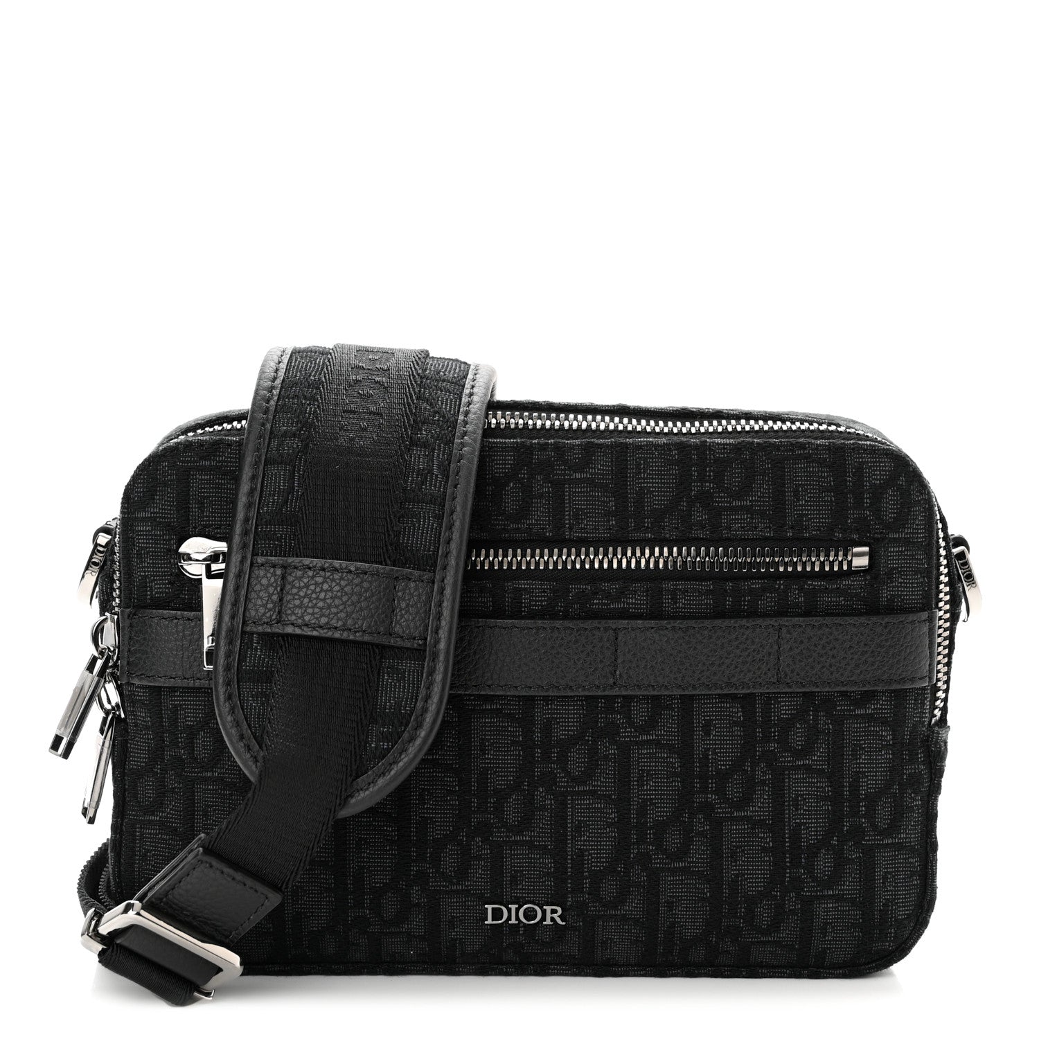 Christian Dior HOMME Oblique Safari Messenger Black 1181178