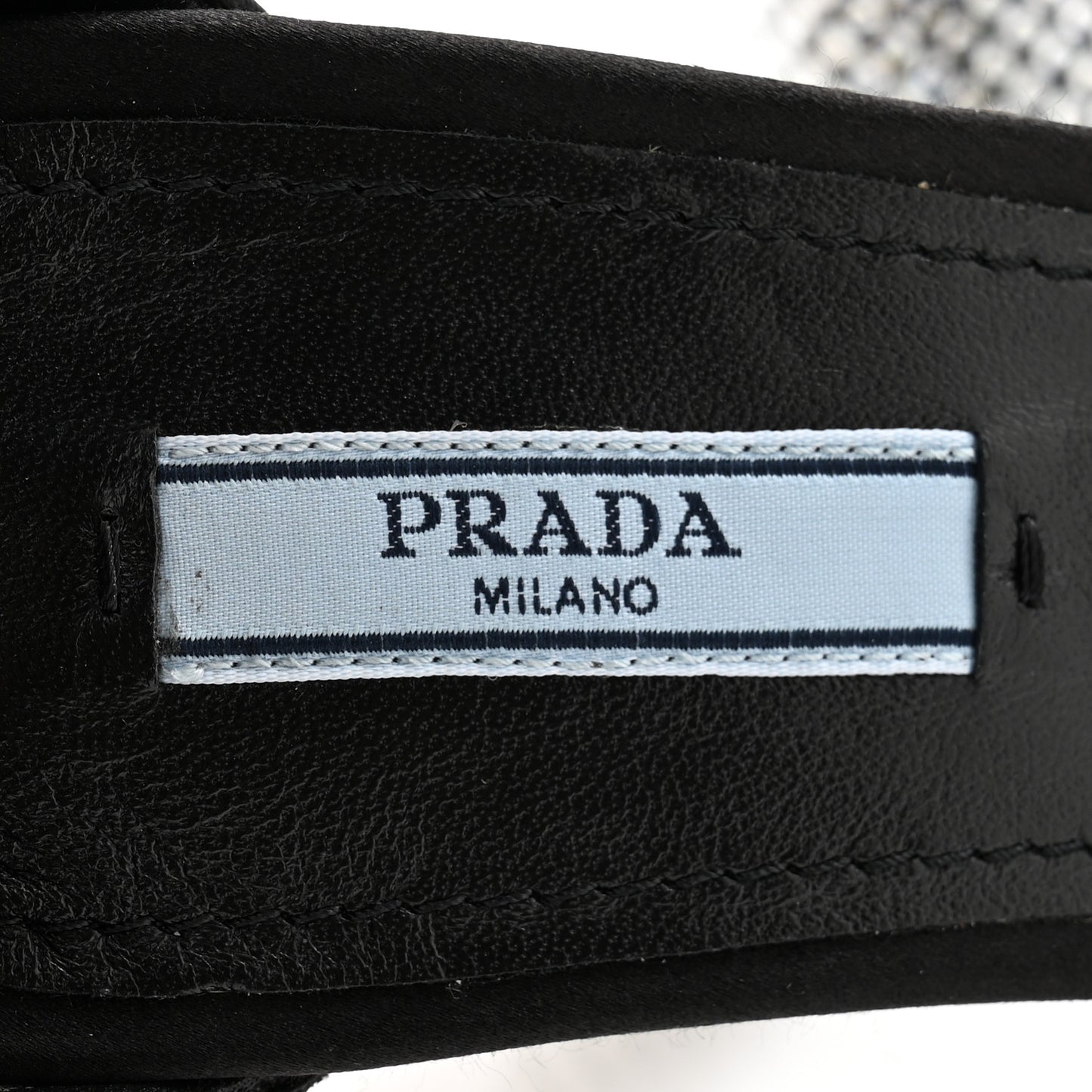 Satin Crystal Triangle Logo 40/135mm Platform Sandals 38.5 Cristal