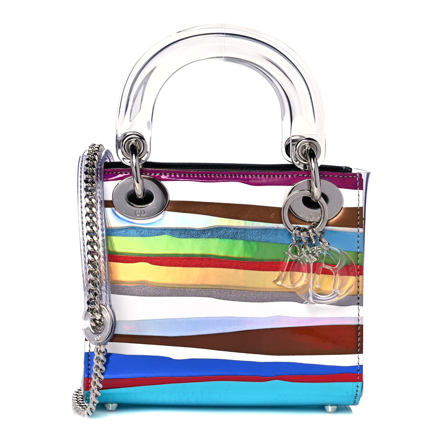 X WANG GUANGLE Technical Fabric Acrylic PVC Mini Lady Dior Multicolor