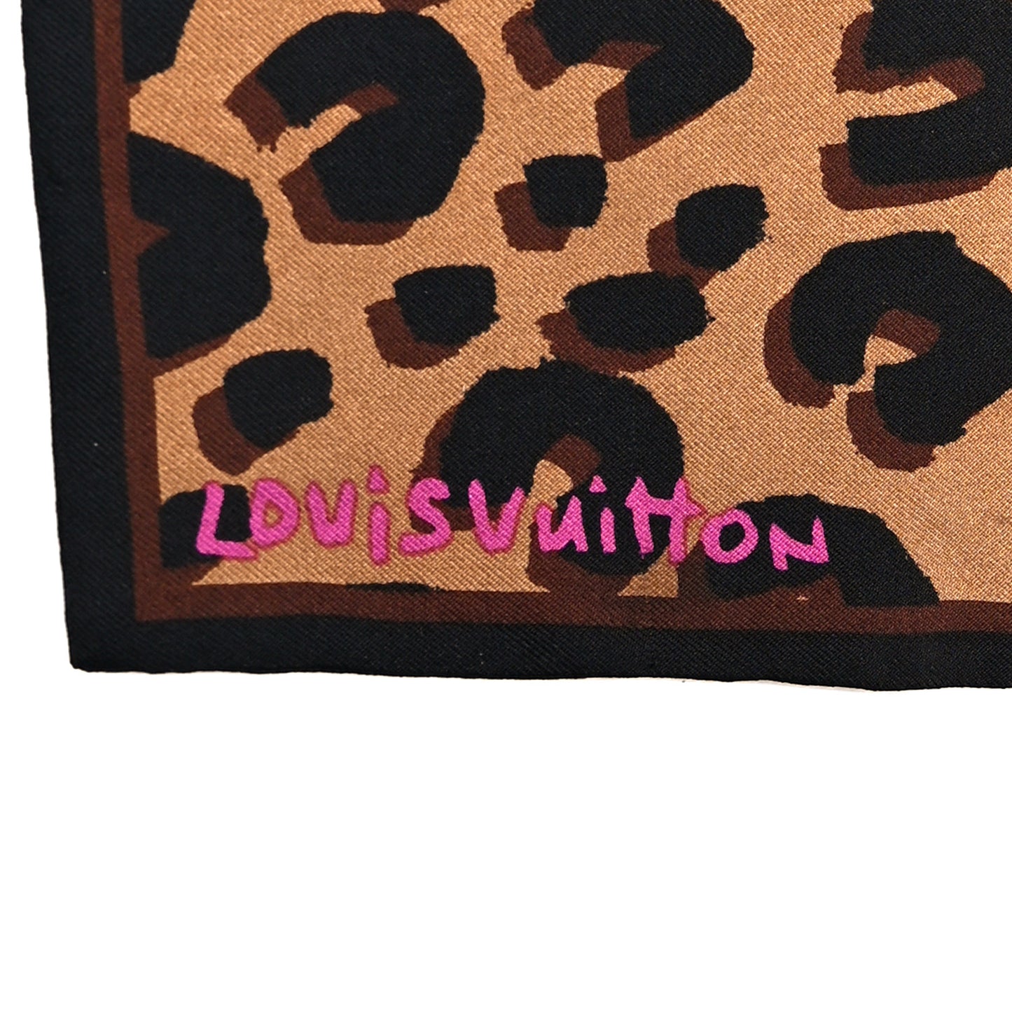 Silk Leopard Bandeau Scarf Marron