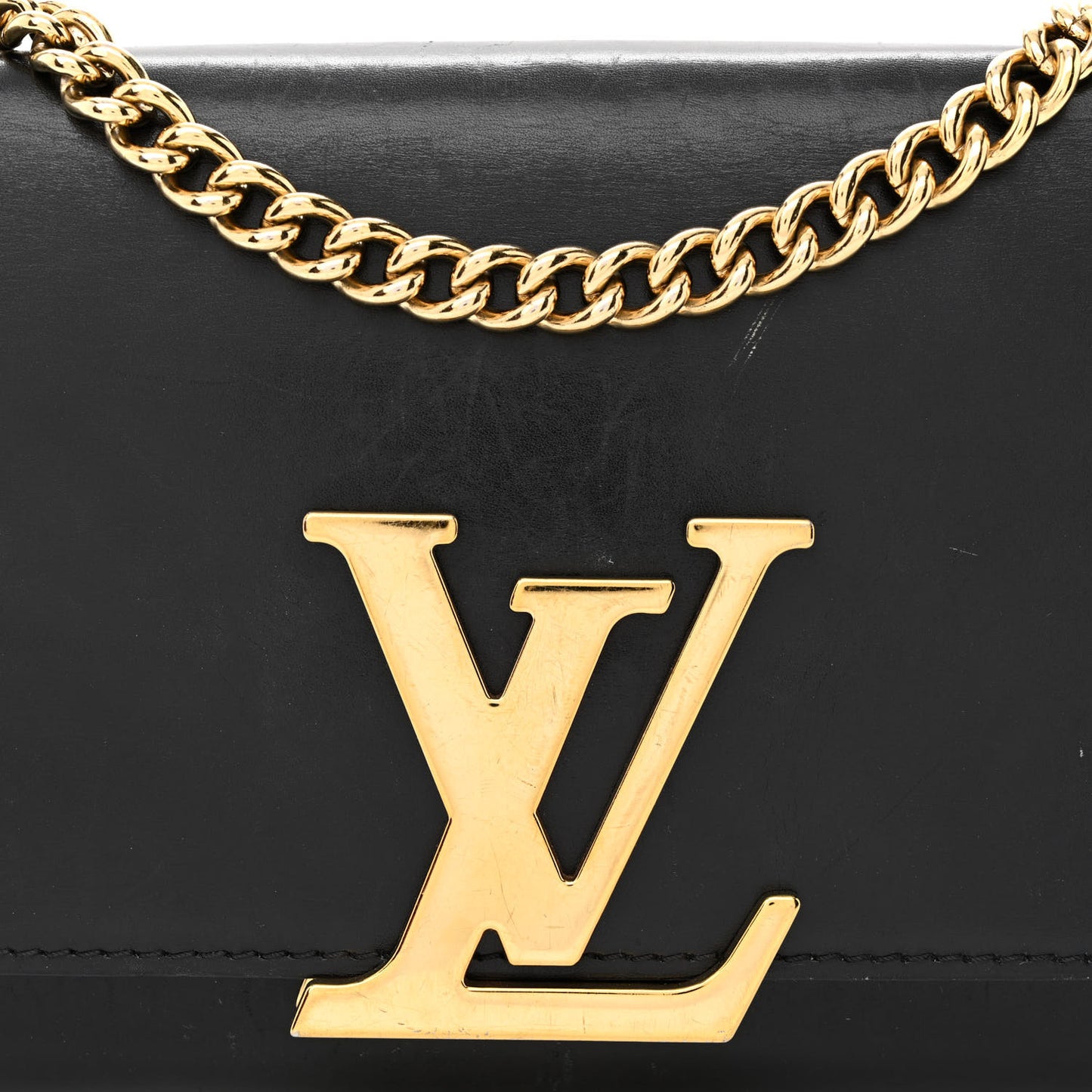 Calfskin Chain Louise MM Black