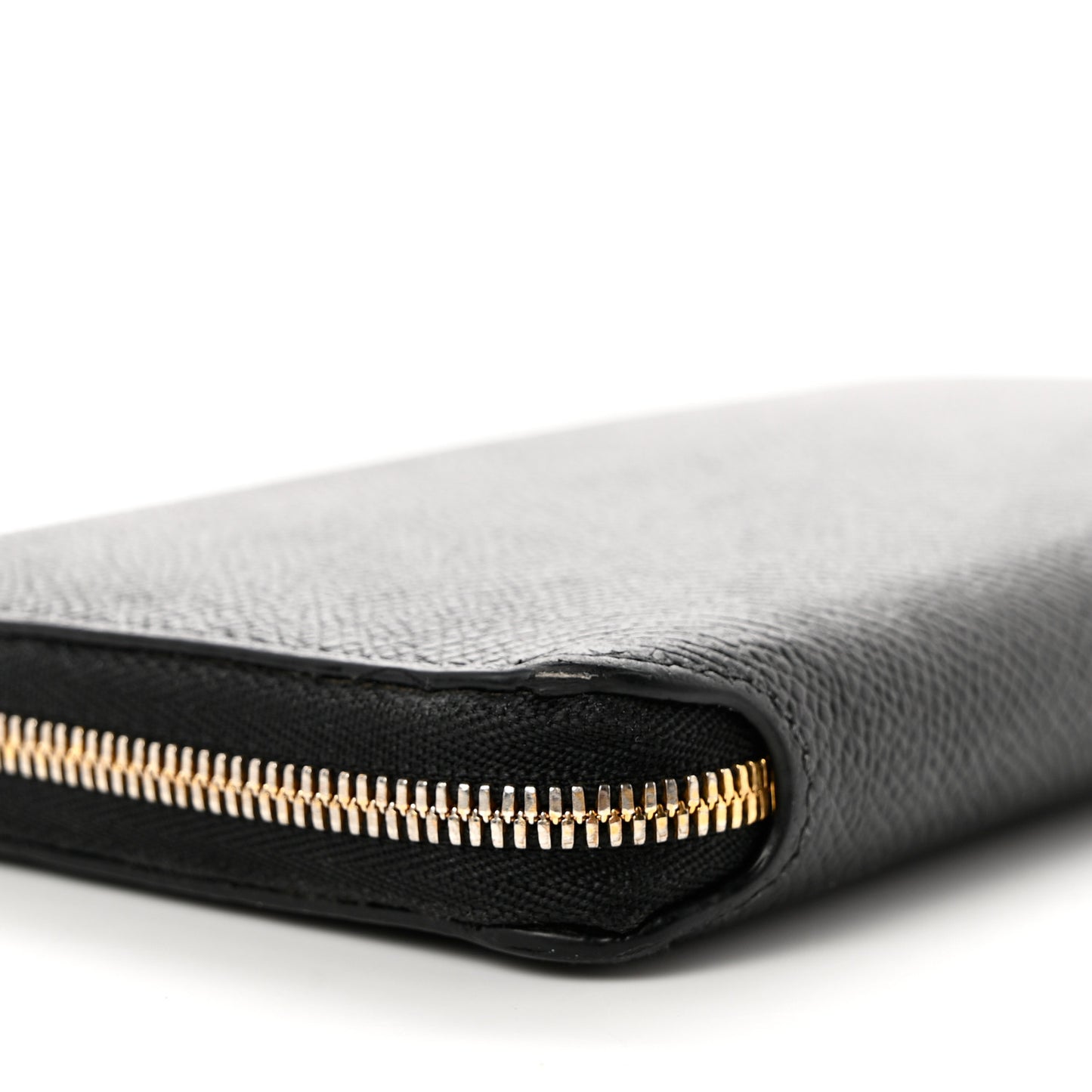 Grained Calfskin BB Continental Zip Around Wallet Black