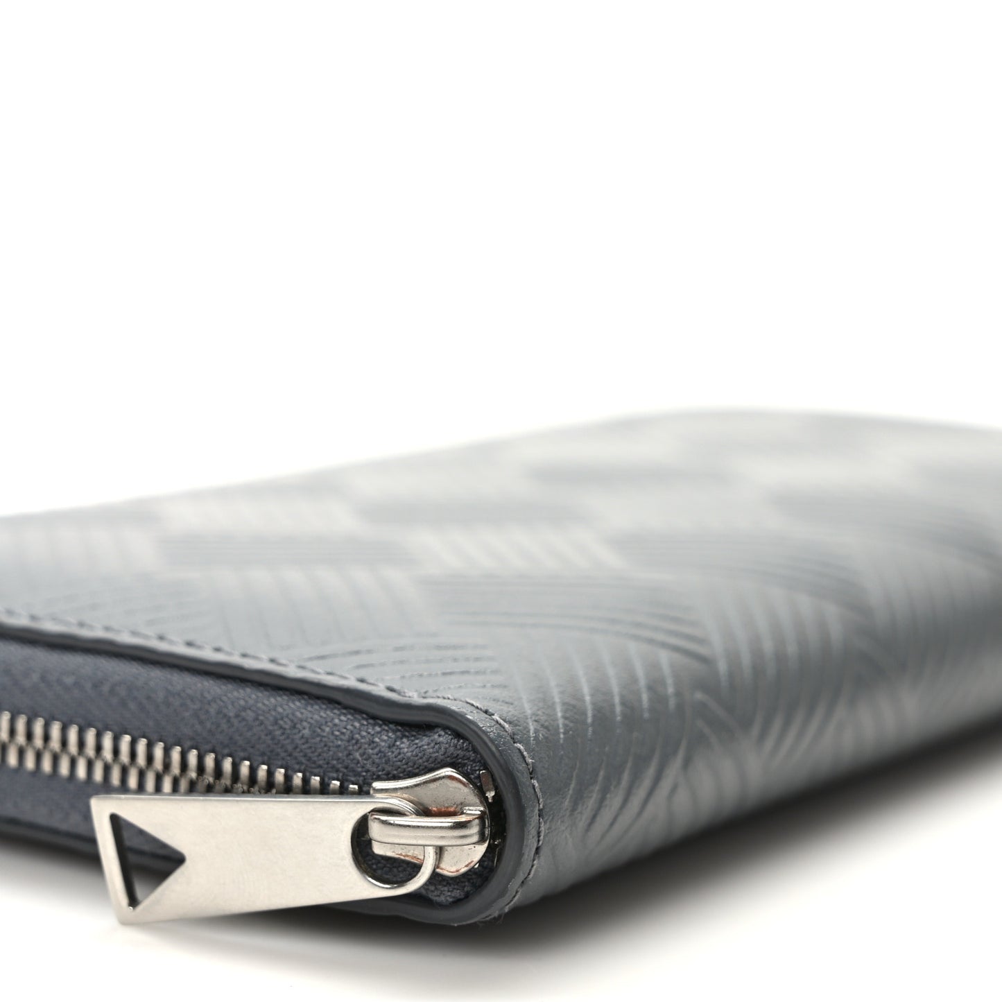 Nappa Intrecciato Embossed Zip Around Wallet Thunder