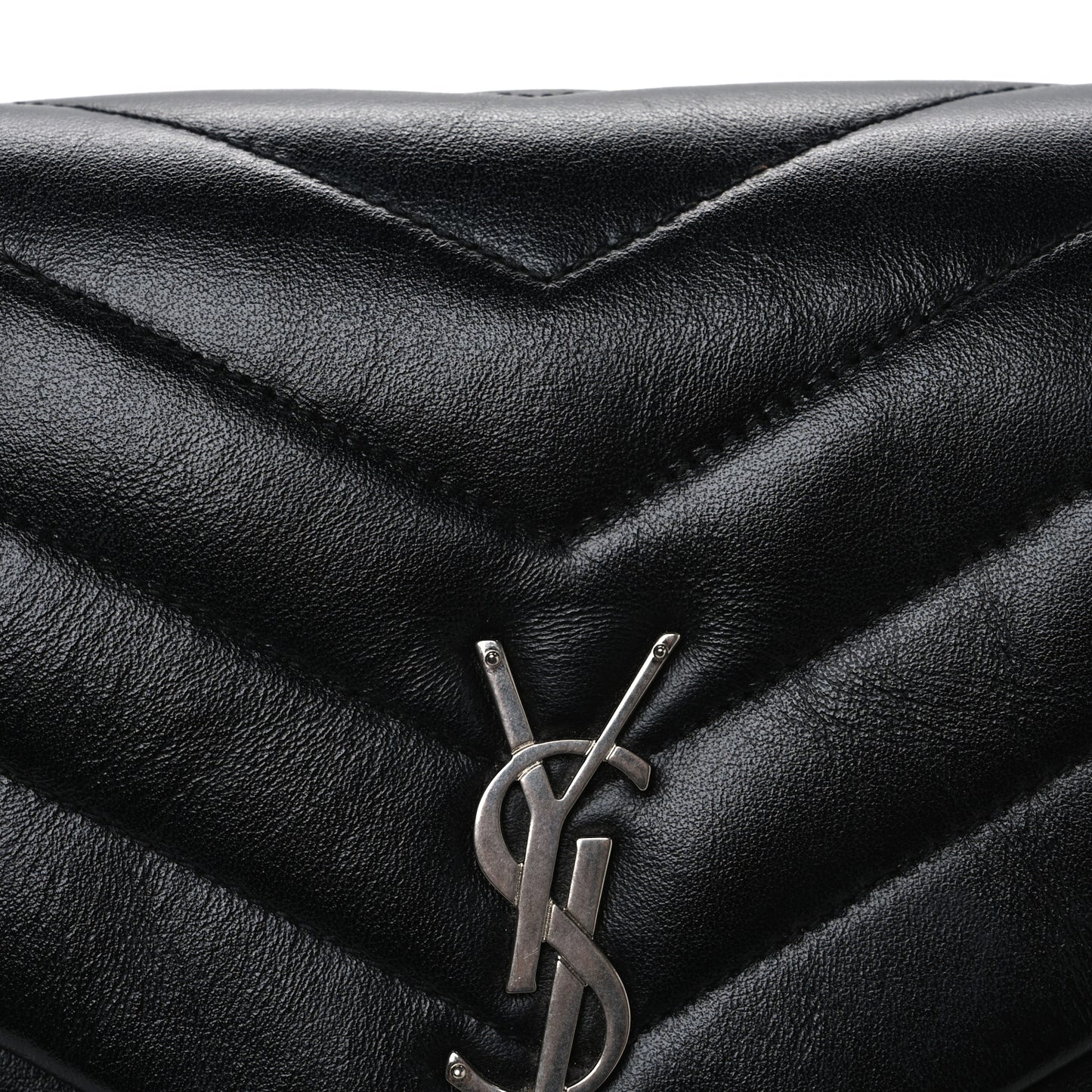 Calfskin Y Quilted Monogram Loulou Document Holder Black