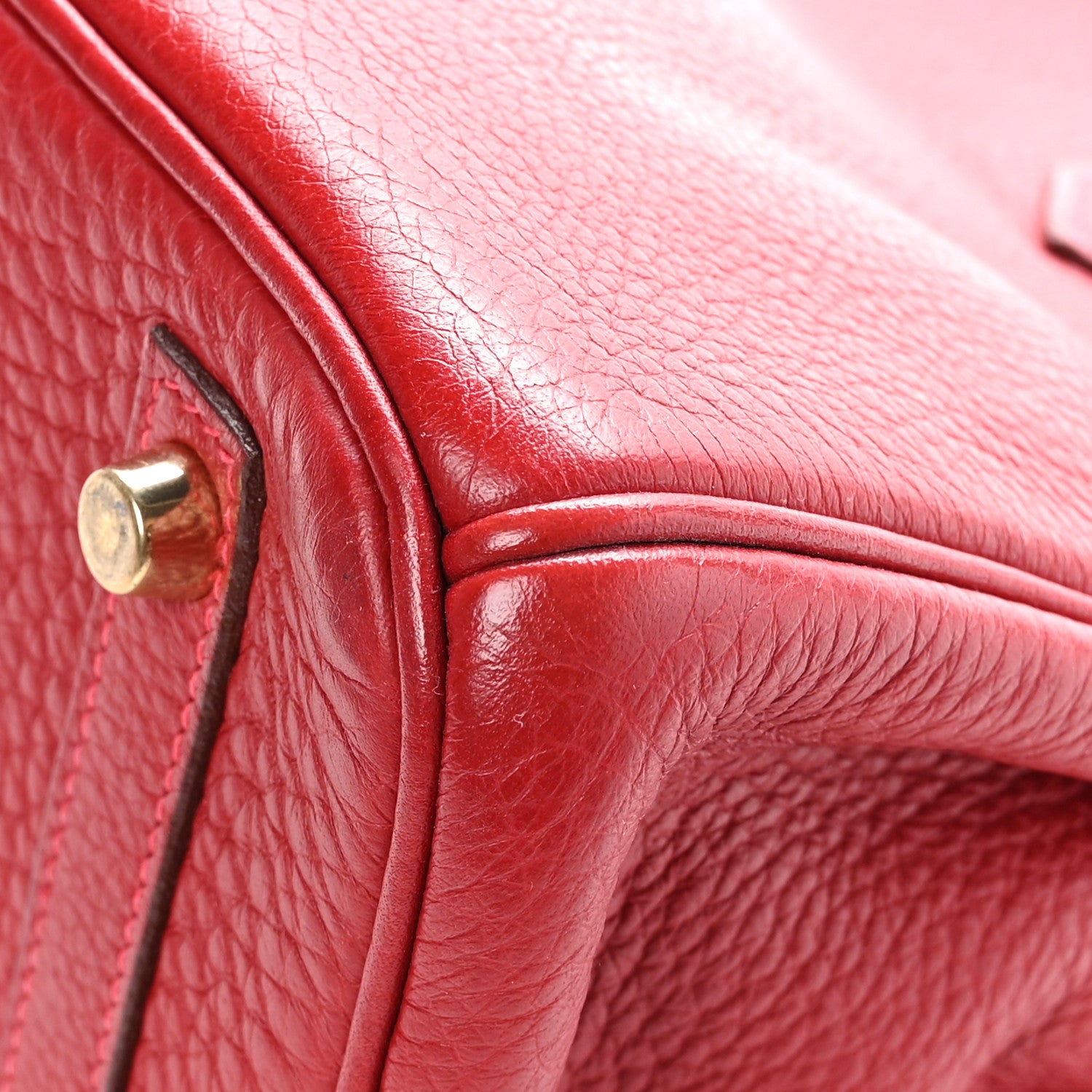 Hermes Taurillon Clemence Birkin 30 Rouge Garance 12 of 12