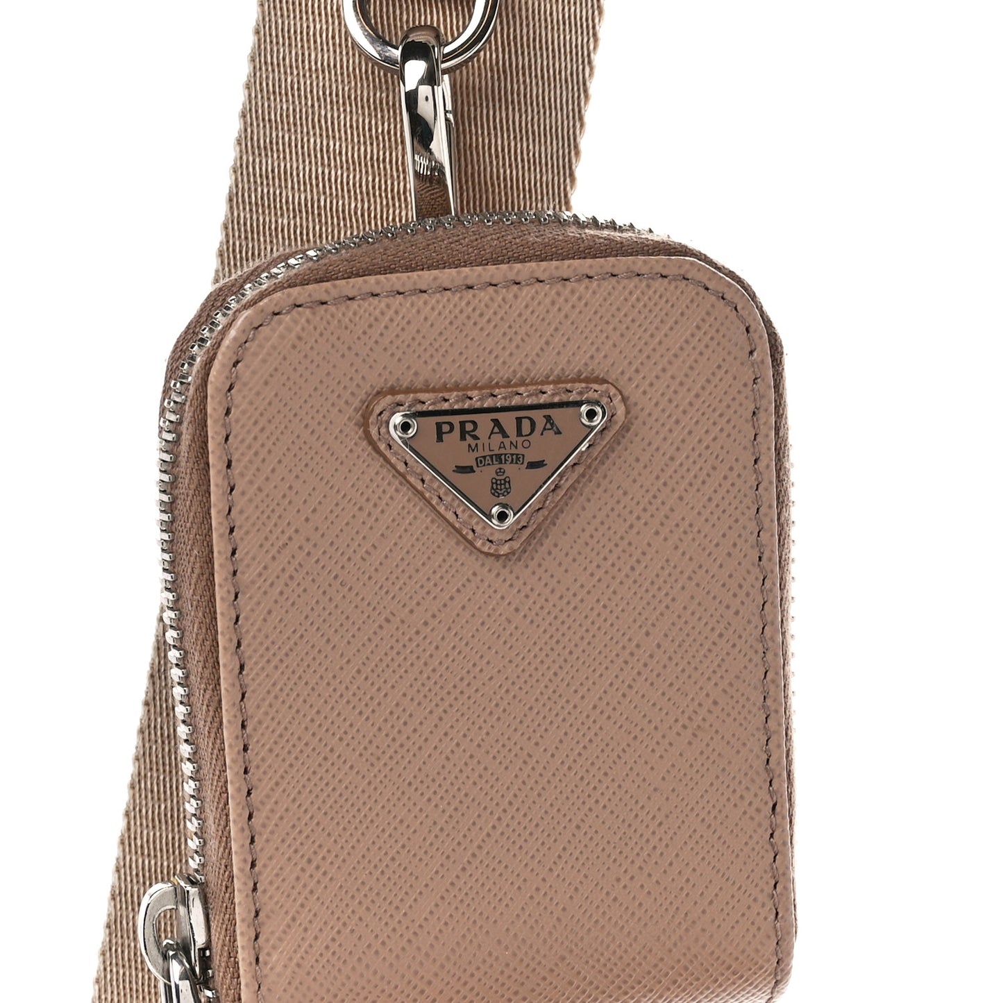 Saffiano Lux Re-Edition 2005 Top Handle Crossbody Bag Cammeo