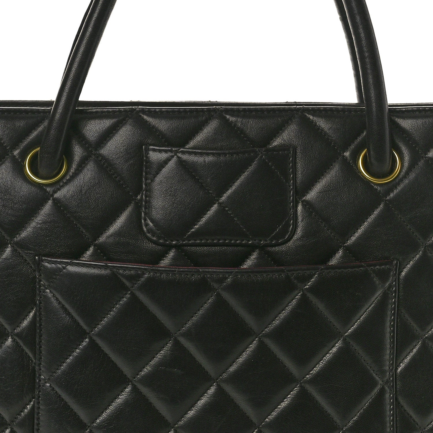Chanel Lambskin Quilted Top Handle Bag Black 8 of 11