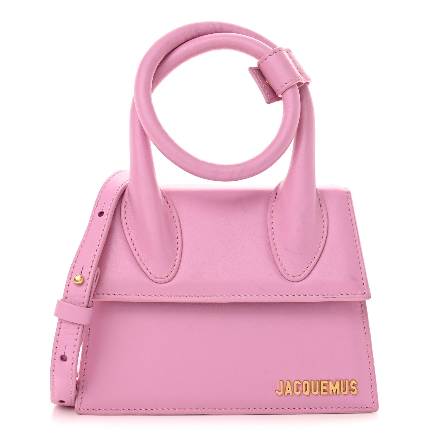 Smooth Calfskin Le Chiquito Noeud Light Pink