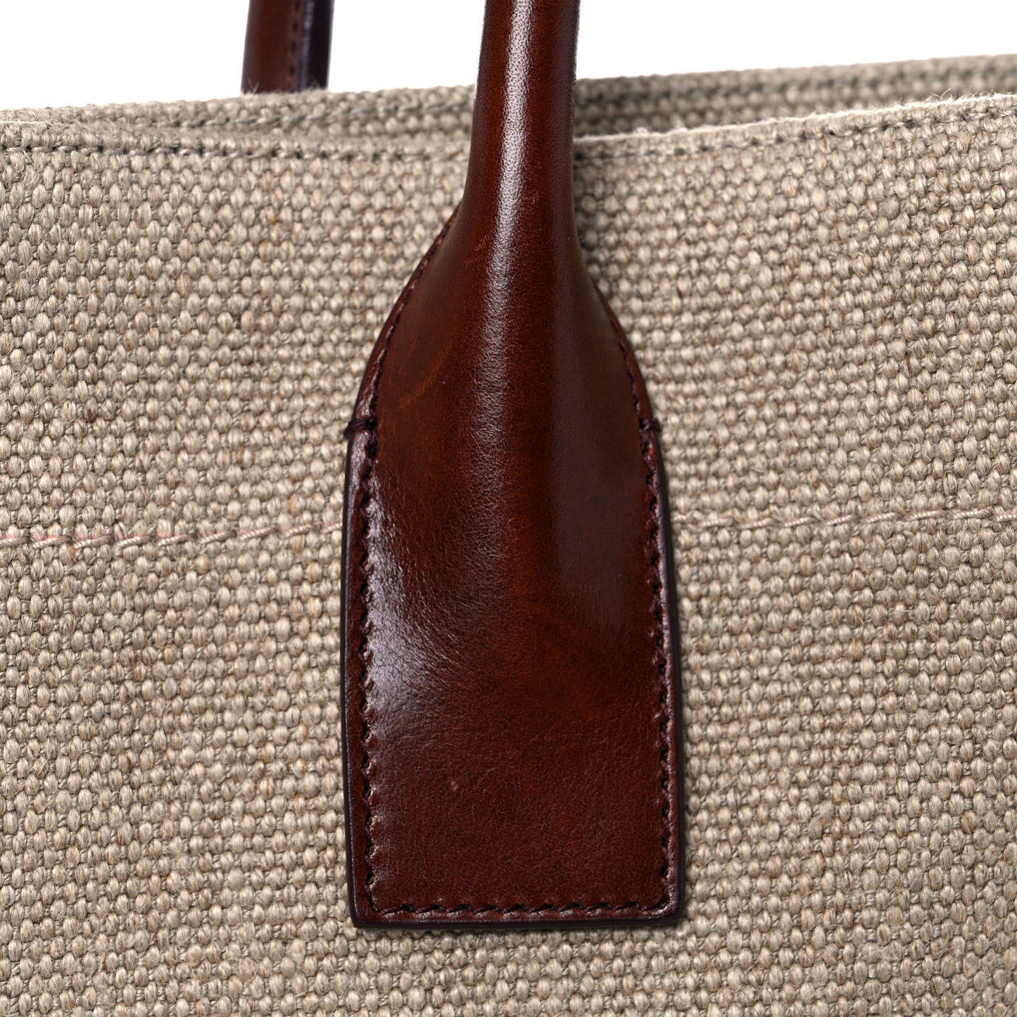 Linen Calfskin Rive Gauche Tote Natural