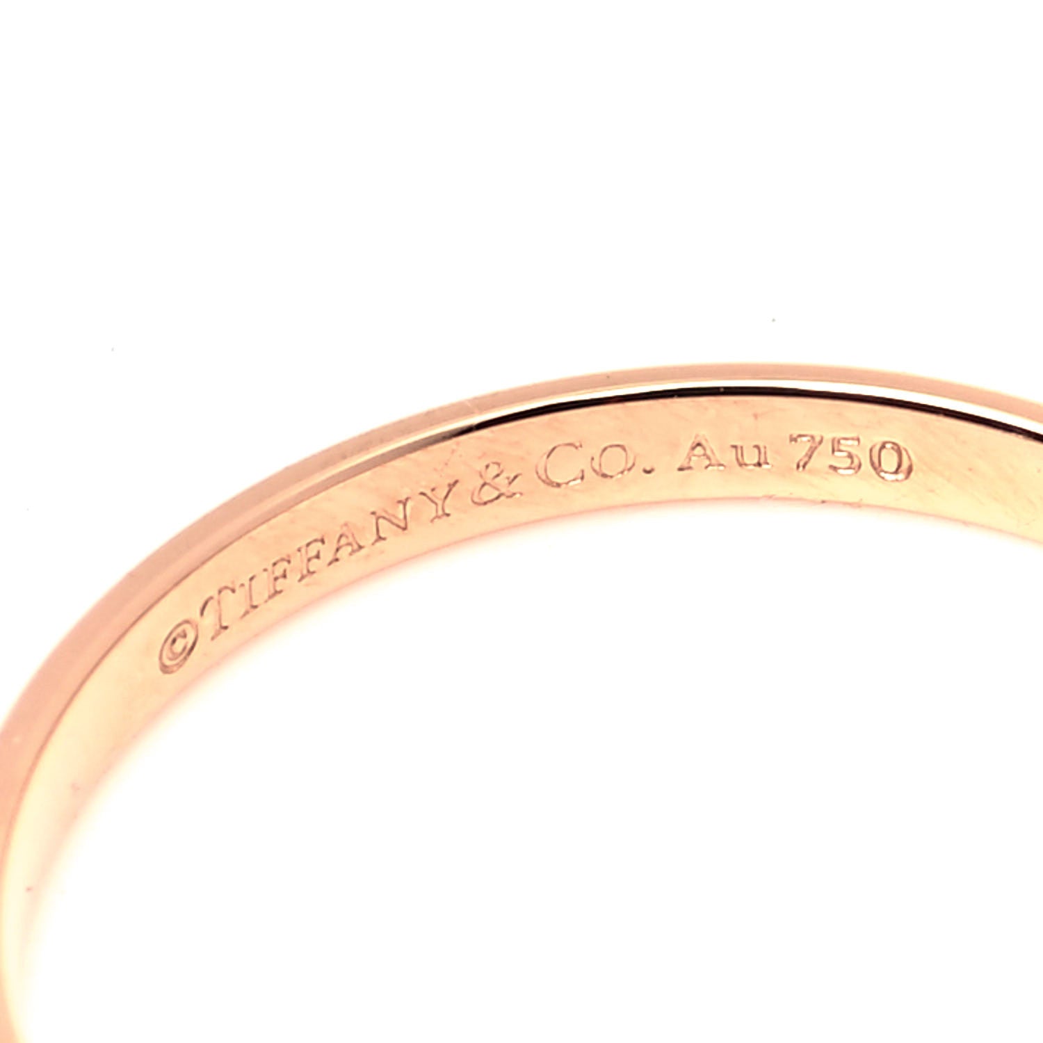 Tiffany 18K Rose Gold 2mm Classic Wedding Band Ring 54 7 4 of 4