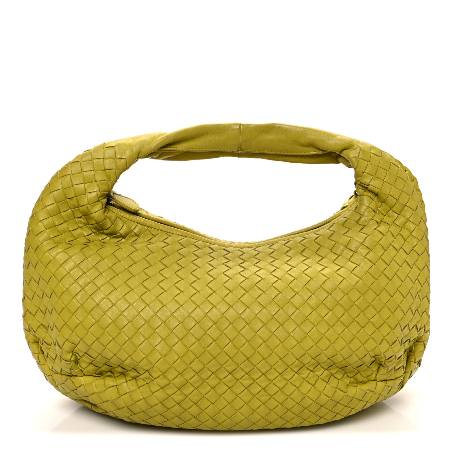 Nappa Intrecciato Medium Belly Veneta Hobo Chartreuse