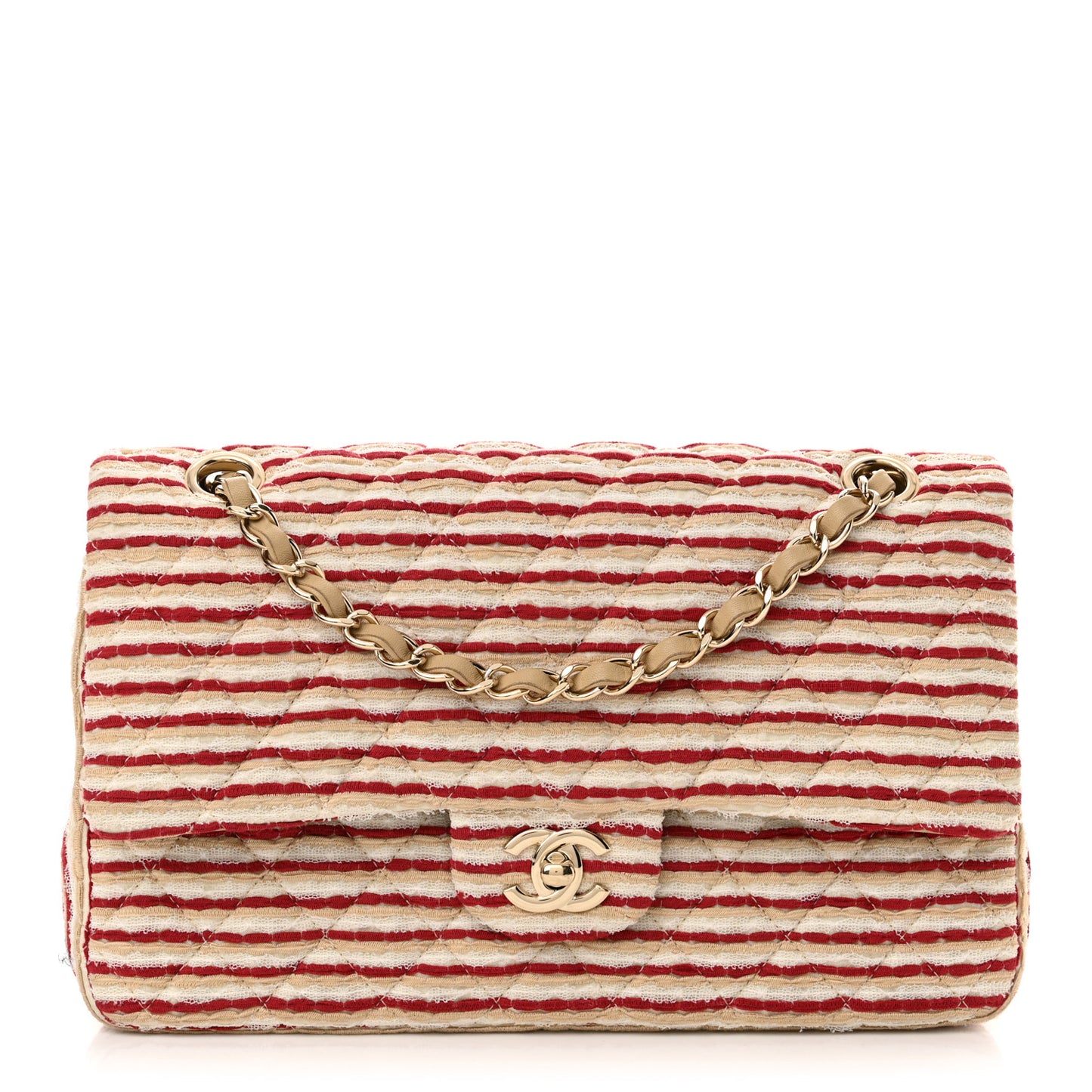 Jersey Quilted Medium Coco Sailor Flap Red White