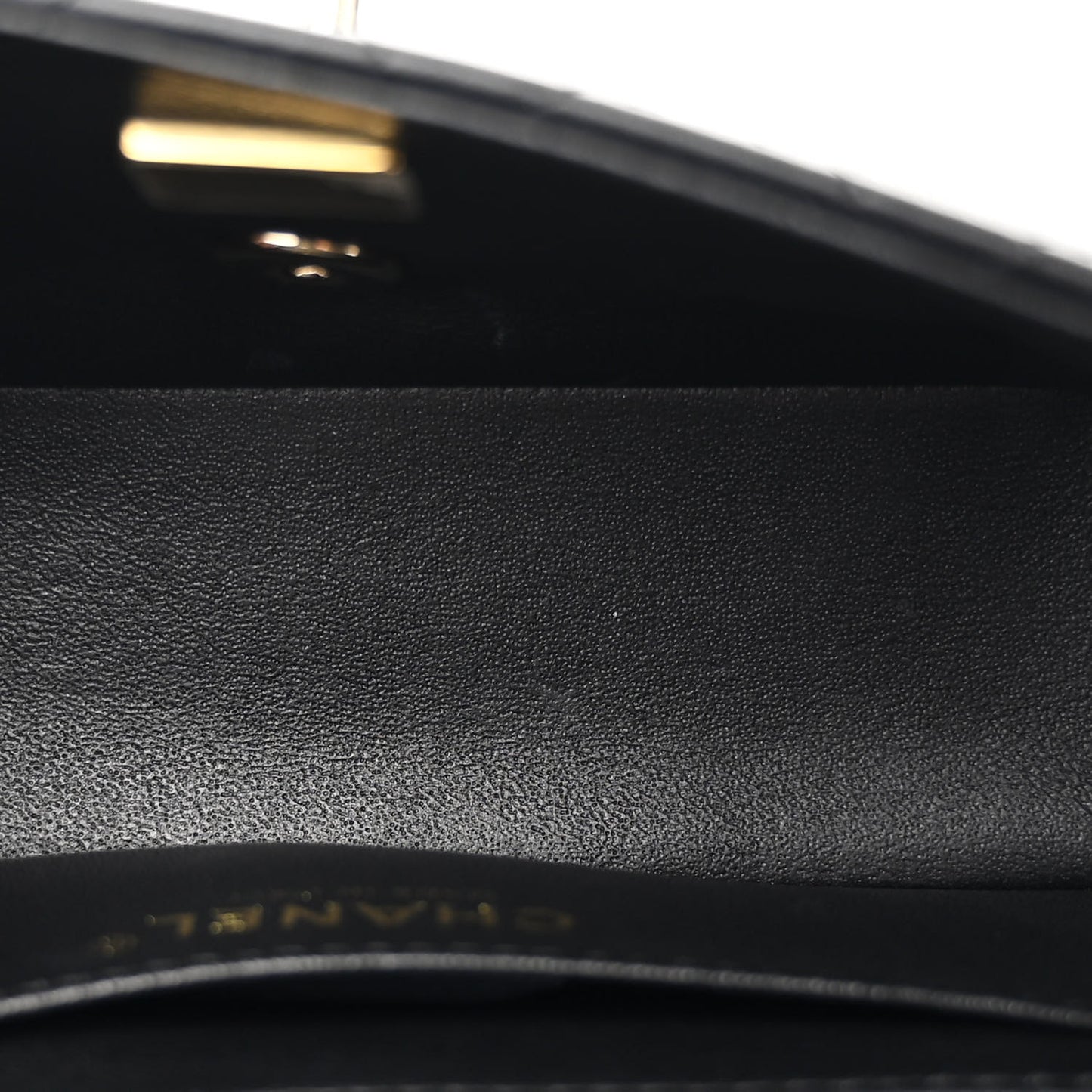 Lambskin Quilted Mini Top Handle Rectangular Flap Black