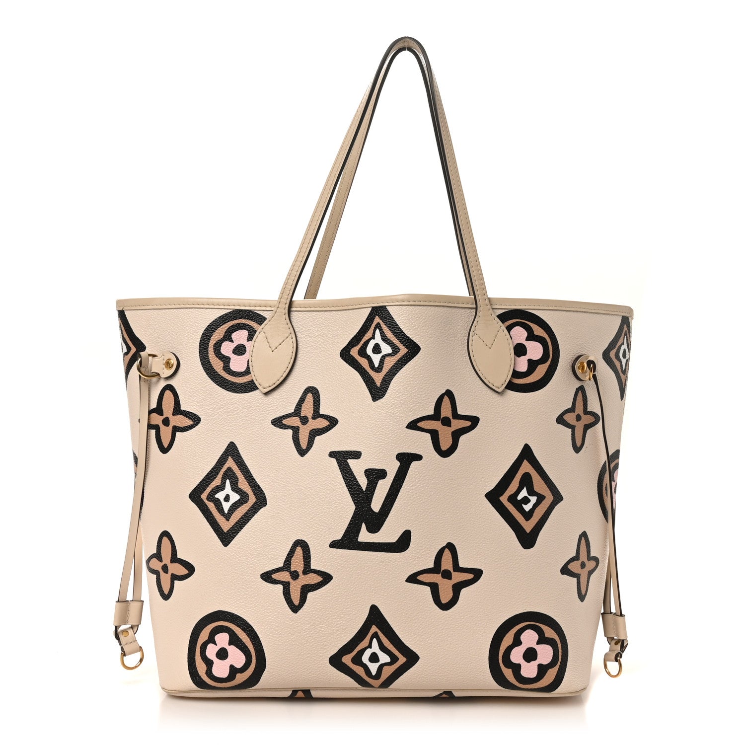 Louis Vuitton Monogram Giant Wild at Heart Neverfull MM Creme