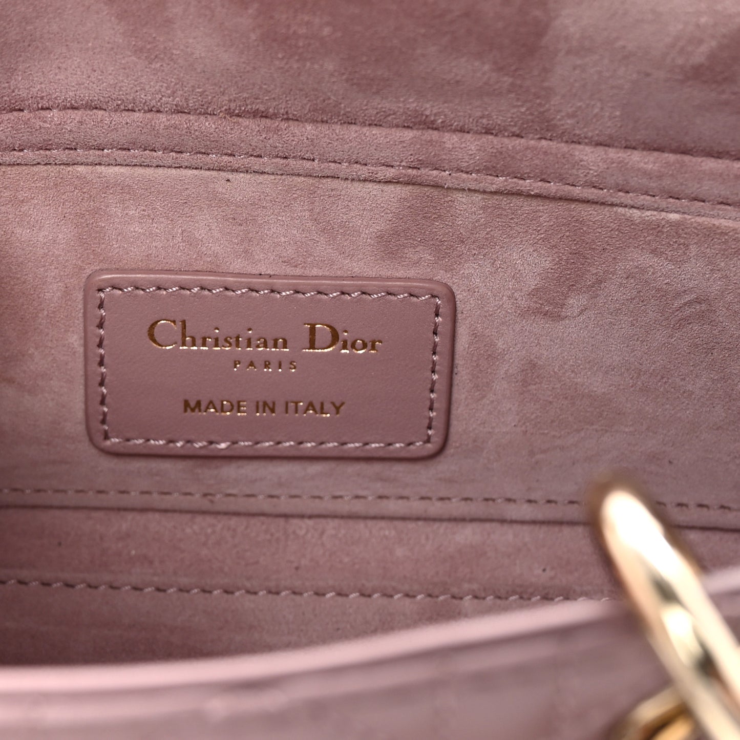 Lambskin Cannage Small Lady D-Joy Peony Pink