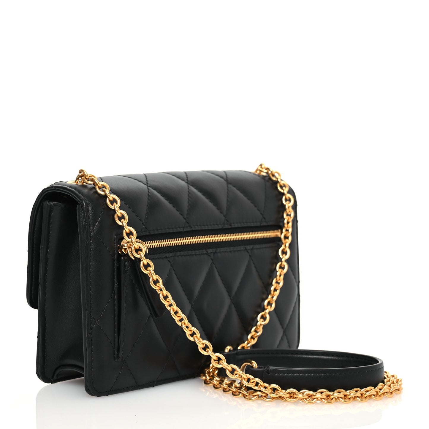 Smooth Calfskin Quilted Small Darley Shoulder Bag Black