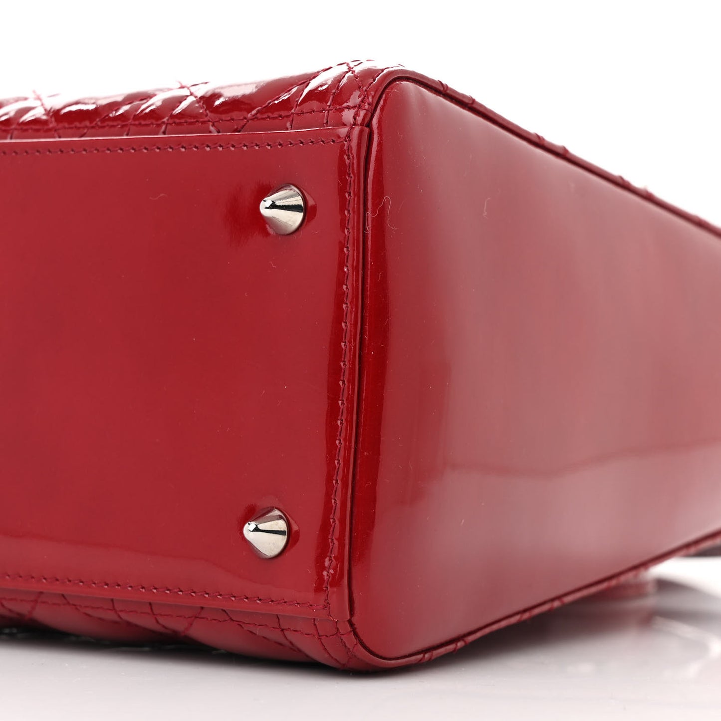 Patent Cannage Medium Lady Dior Red