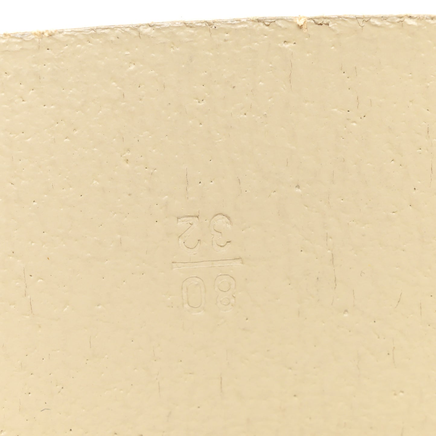 Calfskin Enamel CC Logo Belt 80 32 Light Beige