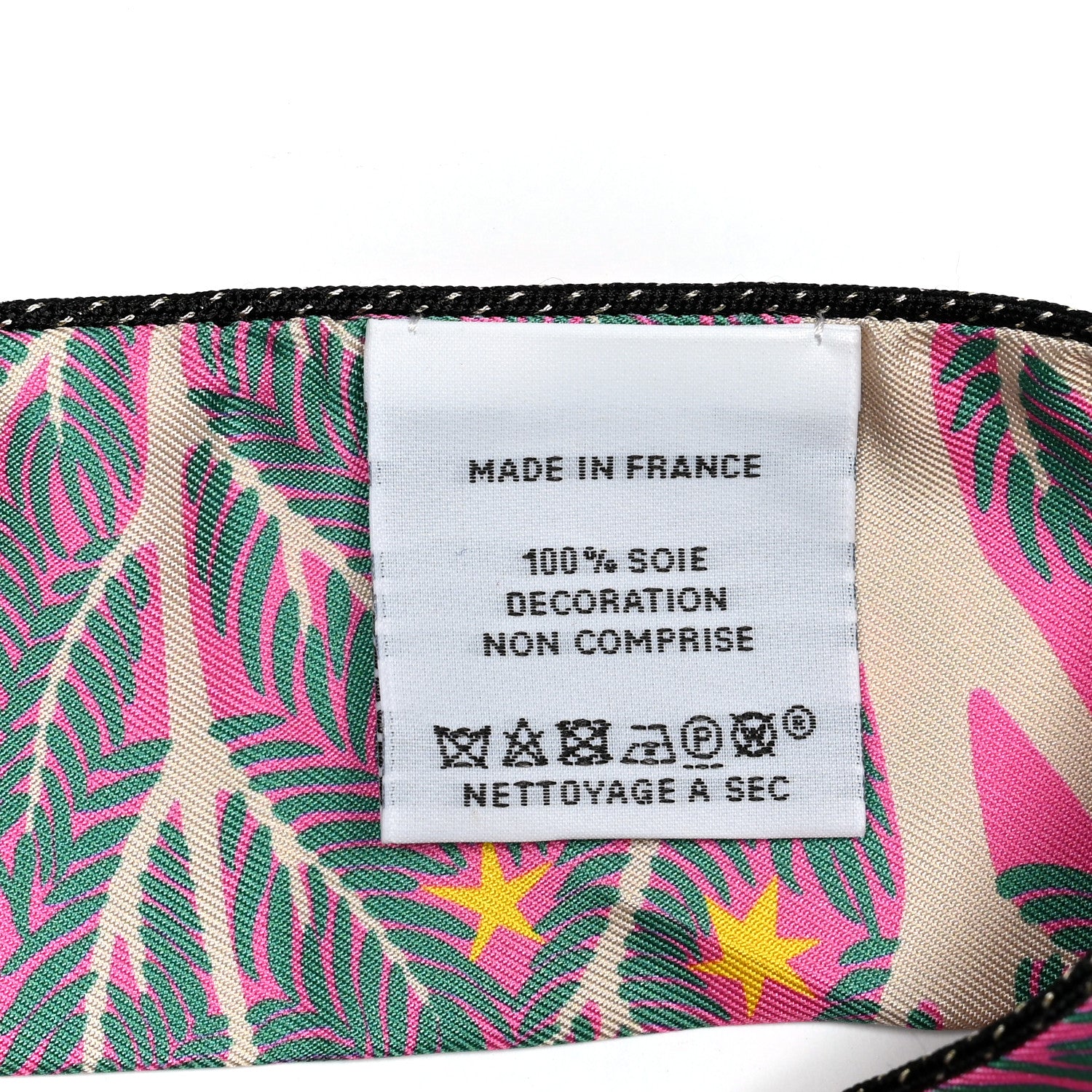 Hermes Silk Sous Le Charme D Orphee Baguette Twilly Rose Bleu Black 4 of 4