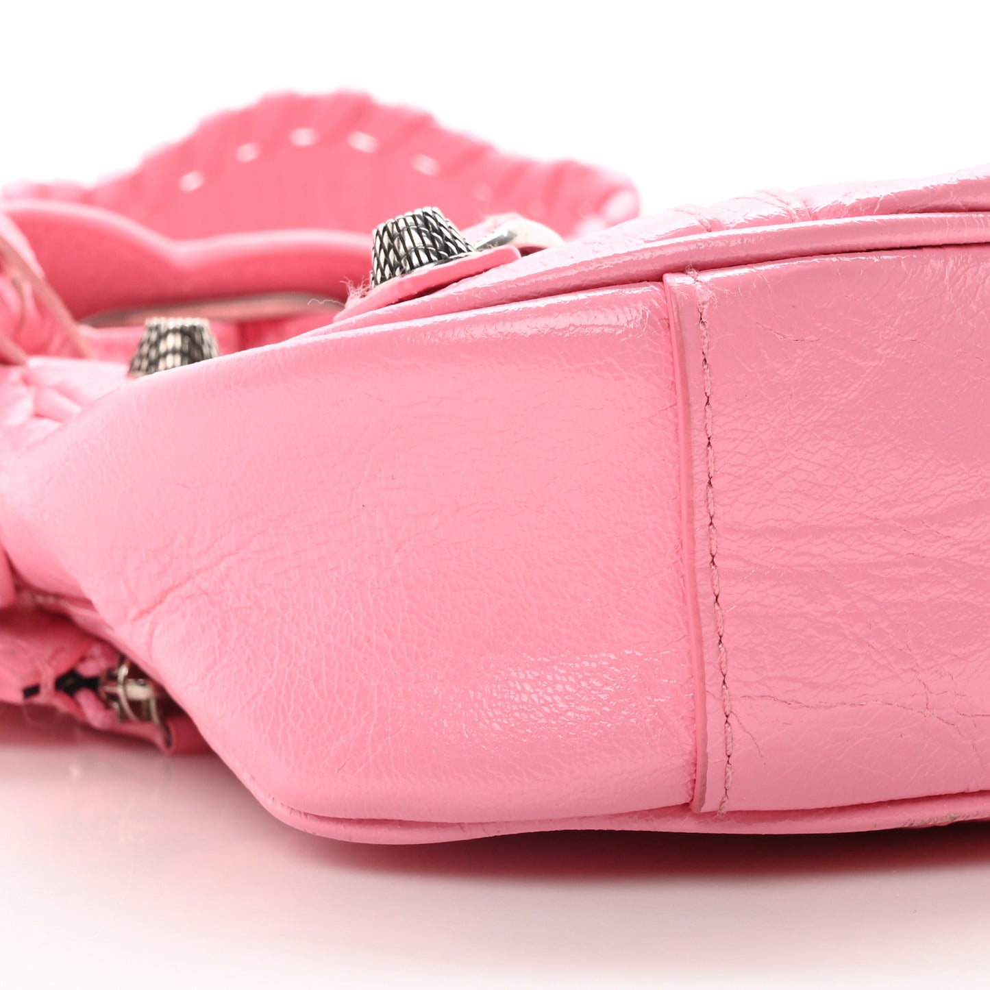 Agneau Arena Le Cagole Shoulder Bag XS Candy Pink