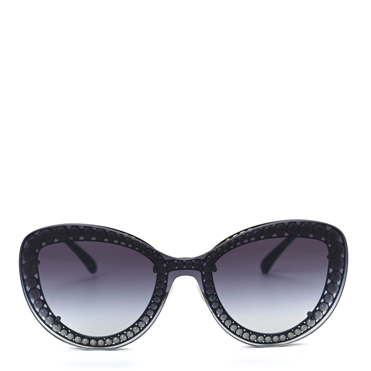 Acetate Metal Pearl Butterfly Sunglasses 4236-H Black